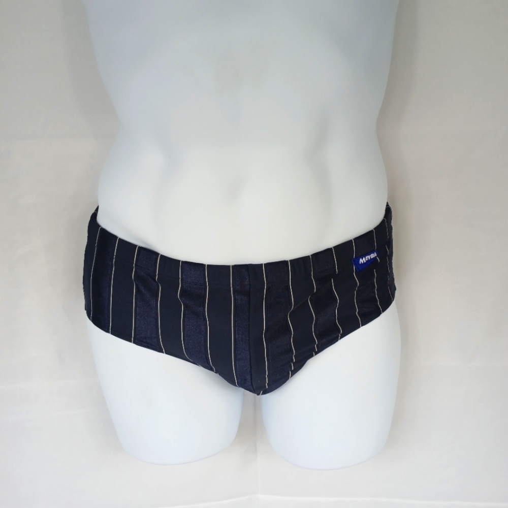 Meyba Navy Striped Men's Swimwear Size M